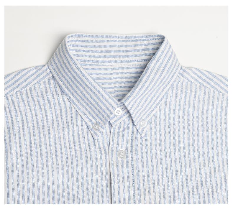 Men's Striped Long-Sleeve Shirt — Classic Button Collar | Thom Browne