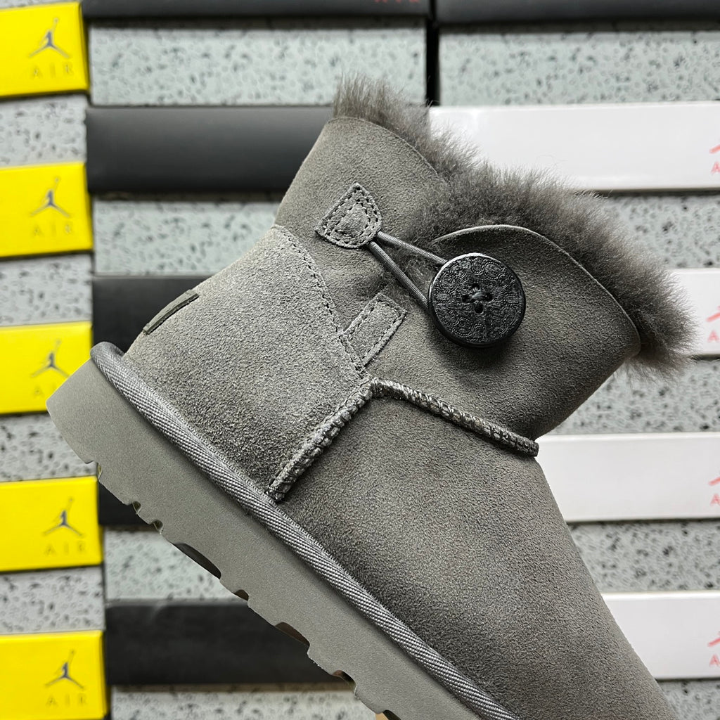 UGG Mini Bailey Button II Boot – Charcoal Grey