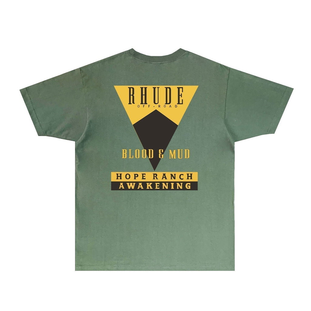 Rhude T-shirts Printed Trendy Pure Cotton