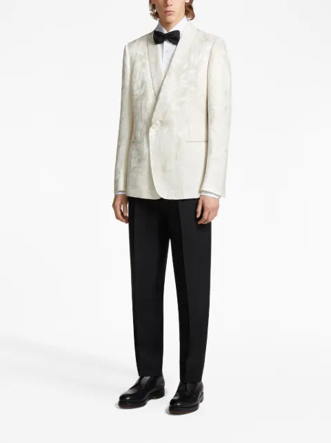 Zegna jacquard silk-wool evening jacket