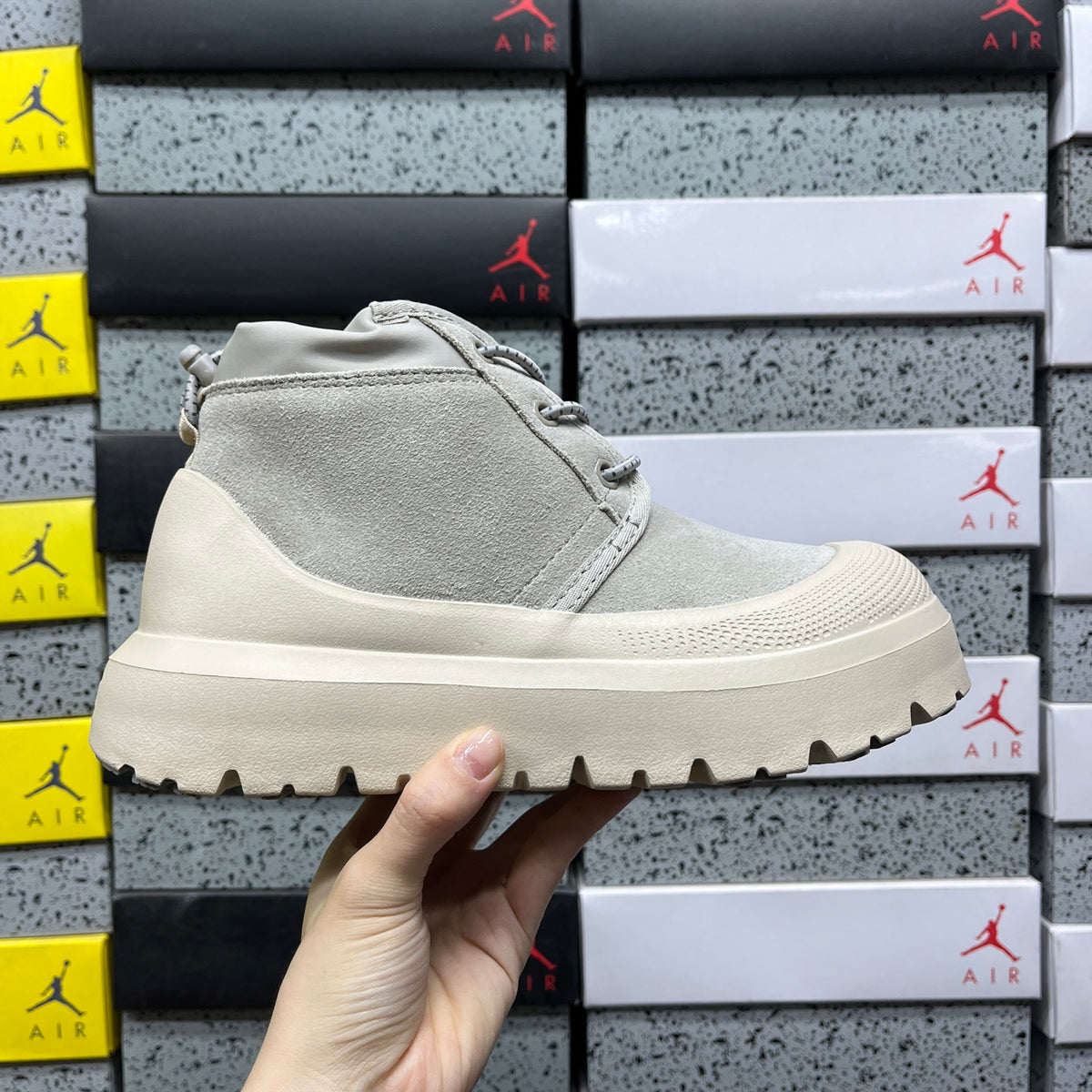 UGG Neumel Lace-Up Boot – Stone Grey