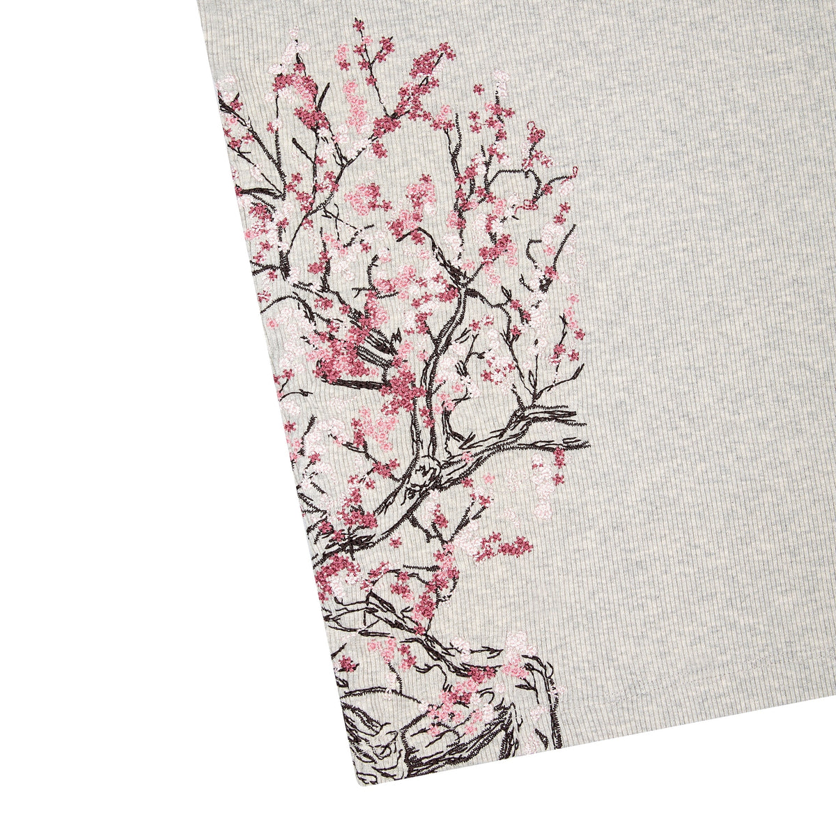 "blossom v3" ribbed T Shirt grey