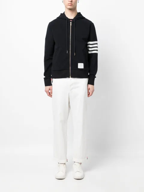 Thom Browne 4-Bar zip-up hoodie