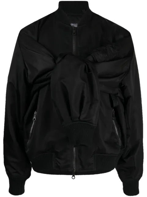 Mostly Heard Rarely Seen logo-embroidered panelled jacket