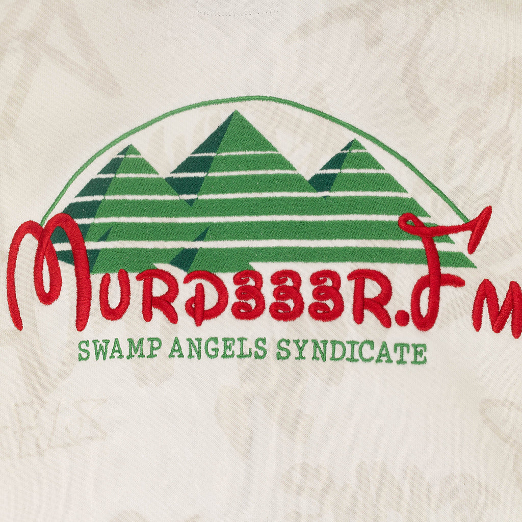 MURD333R.FM WHITE DISN333 HOODIE