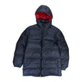 TRIANGLE LOGO PUFFER COAT NAVY/RED PUFFER Jacket