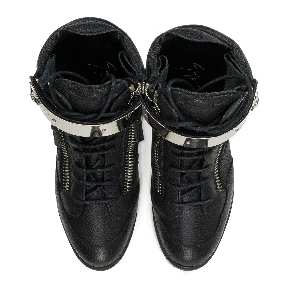 BLACK/SILVER SNEAKER WITH METAL BAR SNEAKERS