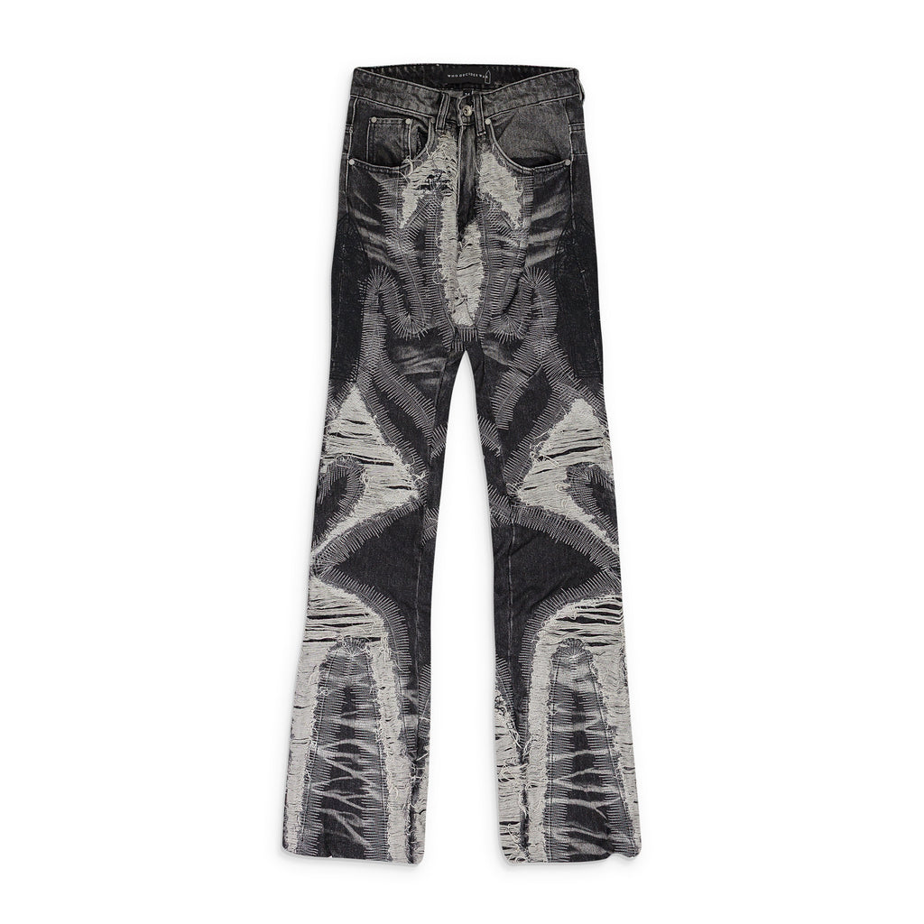 BLACK PATH WIDE-LEG JEANS