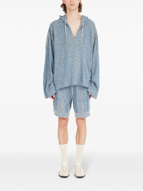 Maison Margiela drawstring hood v-neck sweater