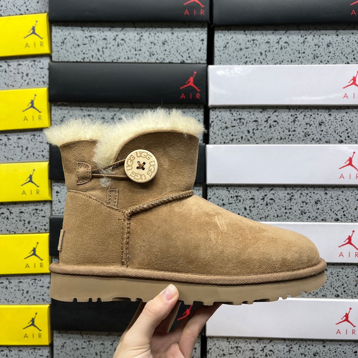 UGG Mini Bailey Button II Boot – Chestnut