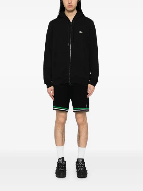 Lacoste classic fit zip-up fleece hoodie