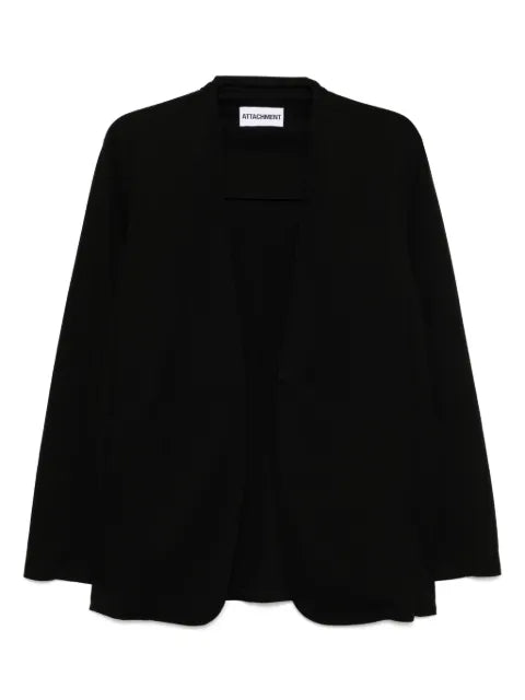 Attachment cotton double-face collarless jacket