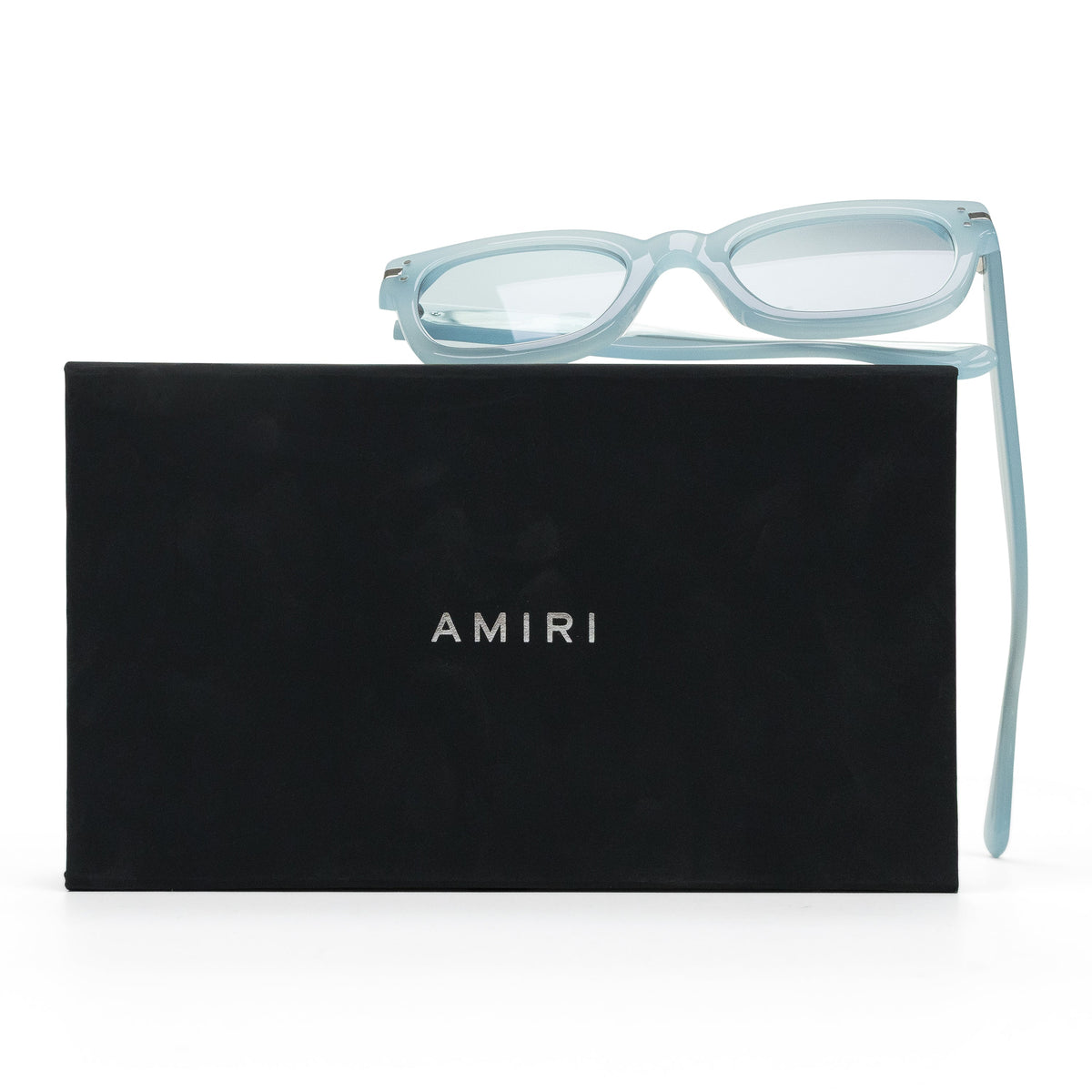 Pearl/Blue Classic Logo Sunglasses