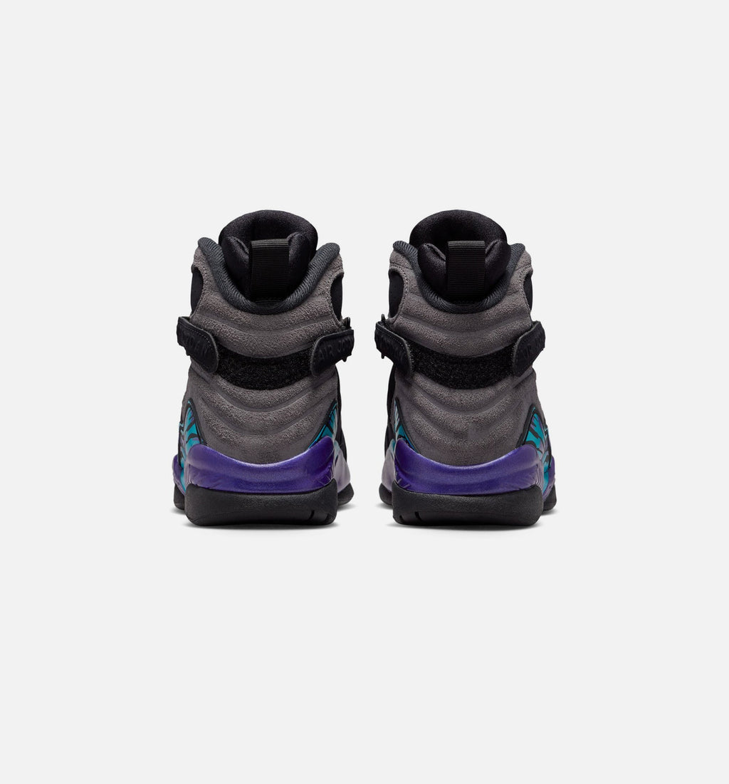 Air Jordan 8 Retro Aqua Grade School Sneakers - Black/Multicolor/Bright Concord