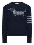 Thom Browne hector 4-bar stripe-detail sweater