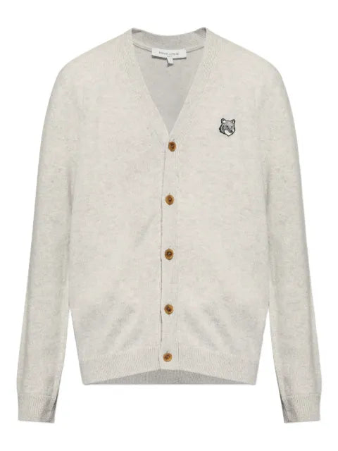 Maison Kitsuné logo-patch cardigan