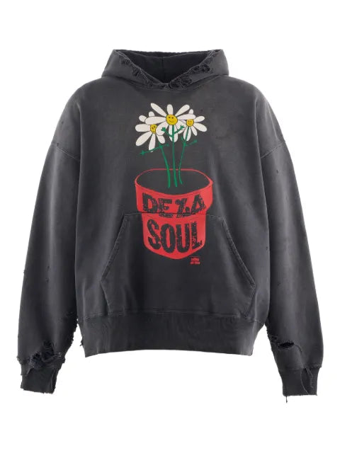 SAINT MXXXXXX x De La Soul distressed graphic hoodie
