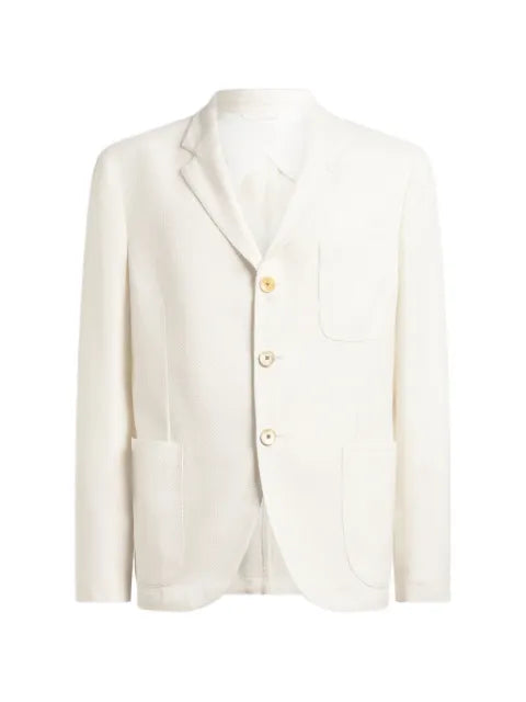 ETRO single-breasted cotton-blend jacket