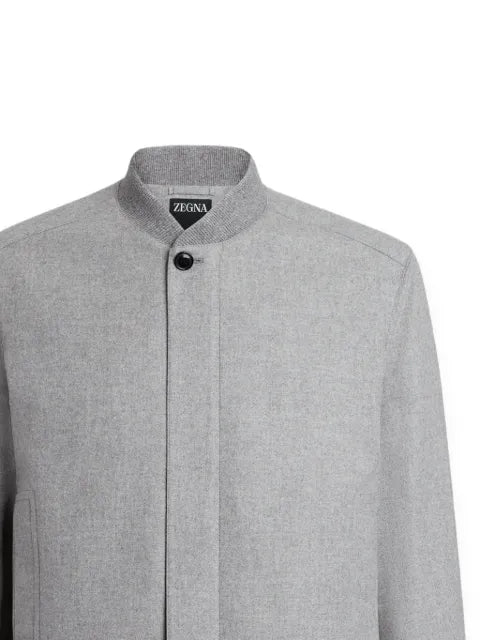 Zegna Oasi buttoned cashmere bomber jacket