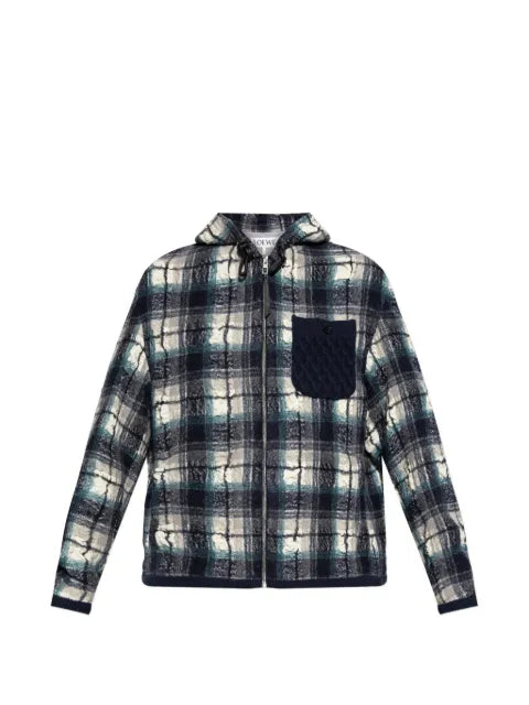 LOEWE hooded jacket in wool and linen