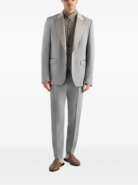 Dolce & Gabbana Sicilia light single-breasted micro-rib tuxedo jacket
