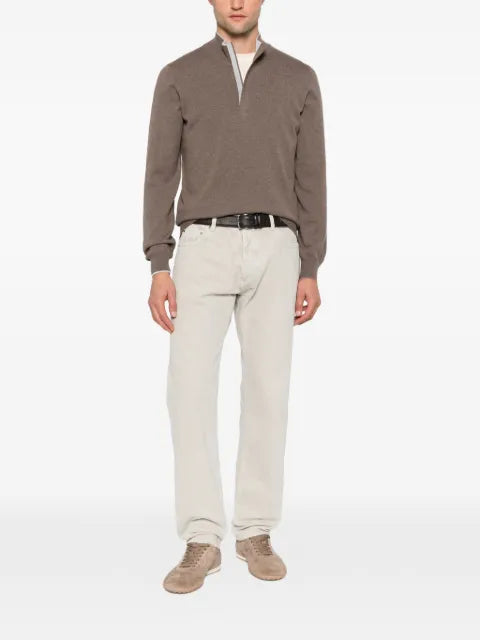 Vengera quarter-zip knitted sweater