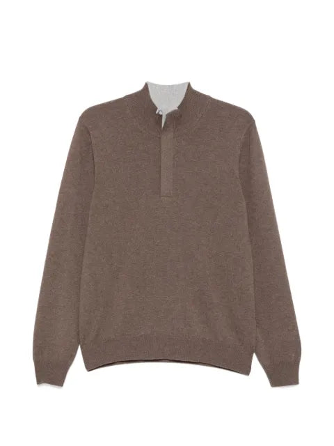 Vengera quarter-zip knitted sweater