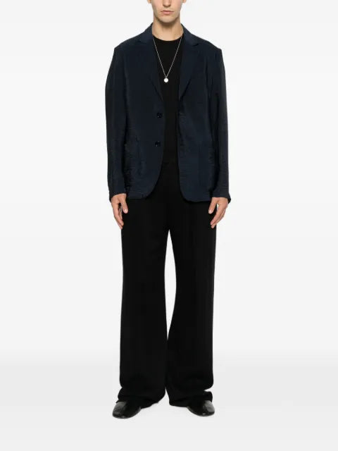 Giorgio Armani textured single-breasted blazer