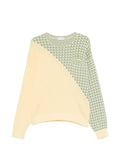 Versace geometric-pattern cable-knit sweater