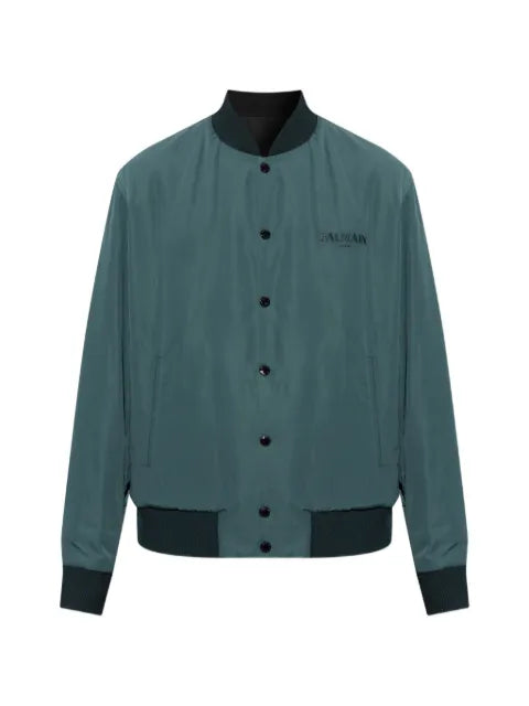 Balmain logo-embroidered reversible bomber jacket