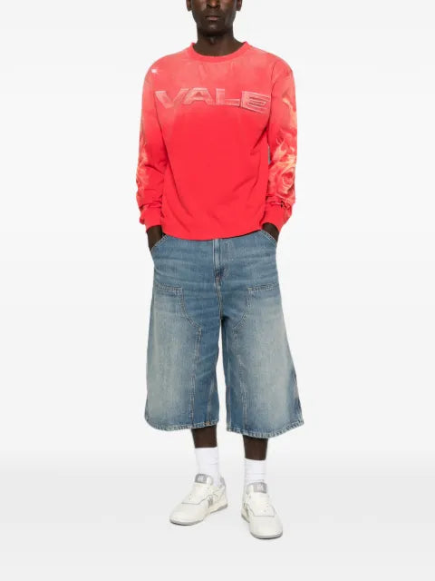 Vale graphic-print distressed sweater