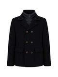 Moorer double-breasted layered jacket