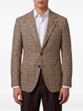 Lardini Prince of Wales check single-breasted blazer