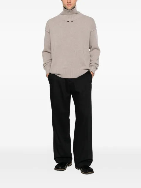 Isabel Benenato roll-neck drop-shoulder sweater