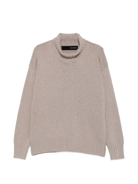 Isabel Benenato roll-neck drop-shoulder sweater