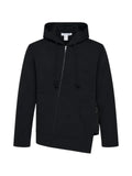 Comme Des Garçons Shirt asymmetric paint-splatter hoodie
