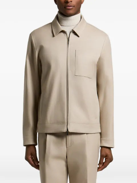 Peserico zip-up chest-pocket jacket