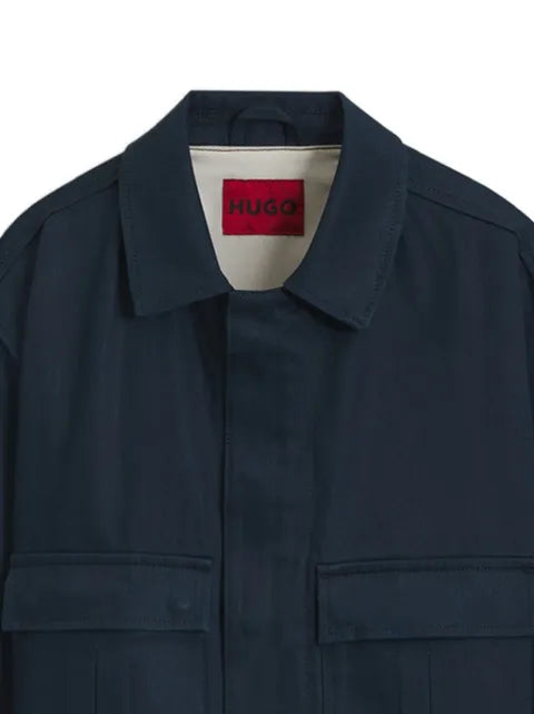 HUGO relaxed-fit short cotton jacket in denim