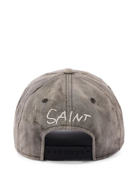 SAINT MXXXXXX x Madsaki distressed embroidered cap