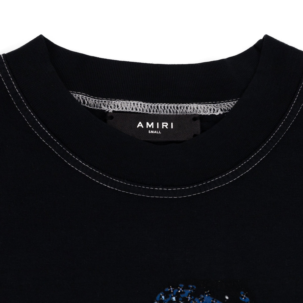 Blue Amiri Glitter Snake Vintage Tee