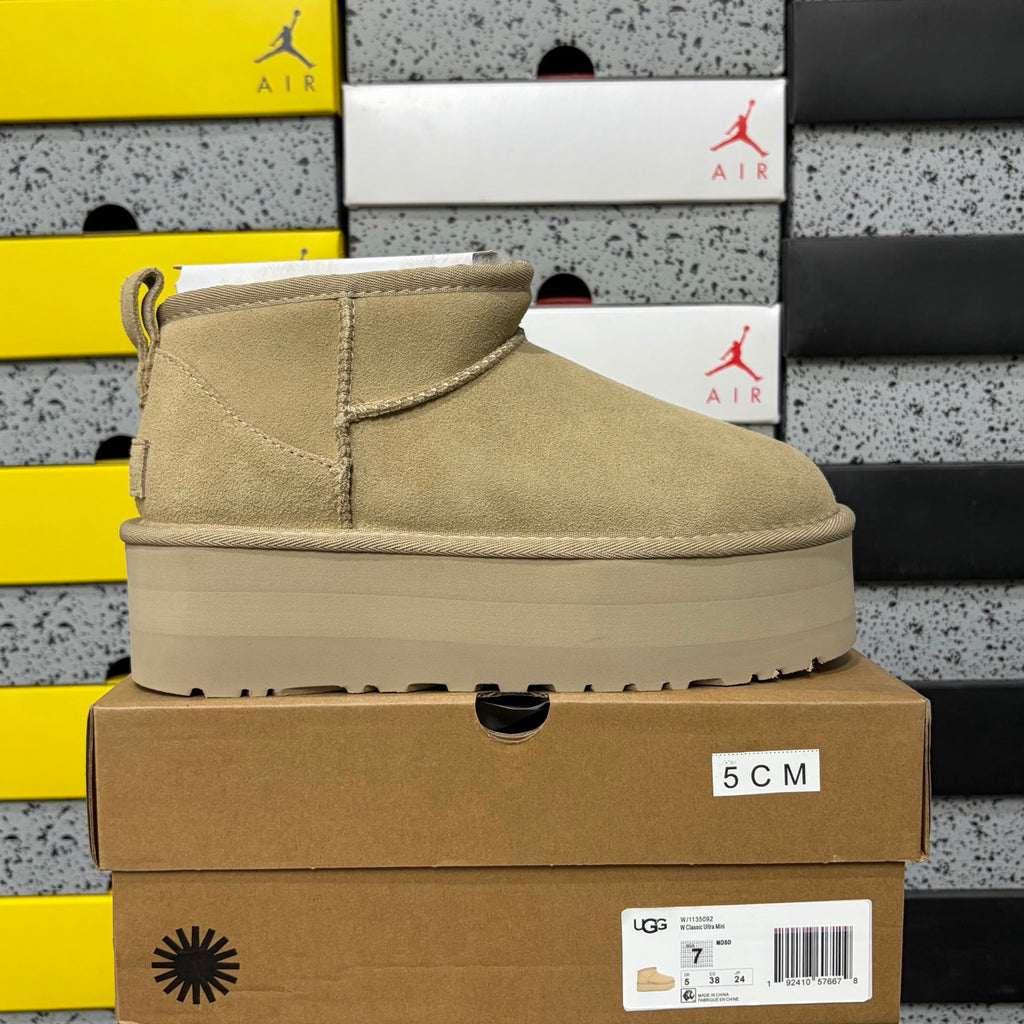 UGG Platform Slip-On Mule – Wheat Khaki (5cm Platform)