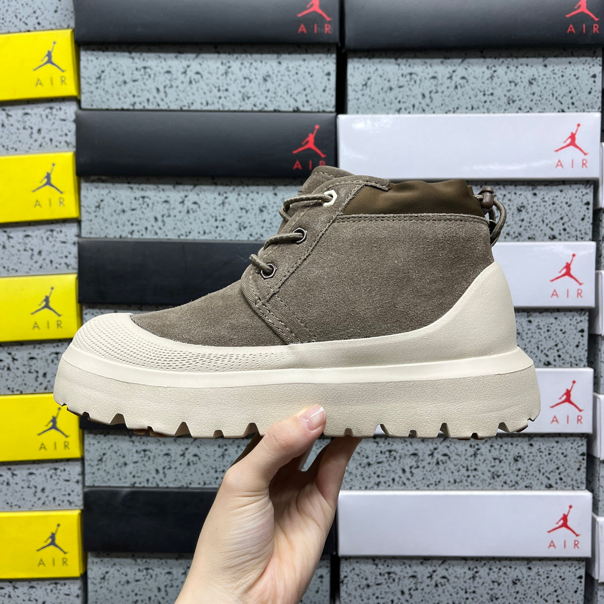 UGG Lace-Up Platform Sneaker Boot – Olive