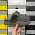 UGG Fluffy Platform Slide – Grey