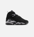 Air Jordan 8 Retro Chrome – Grade School Lifestyle Shoe | Black/White/Light Graphite