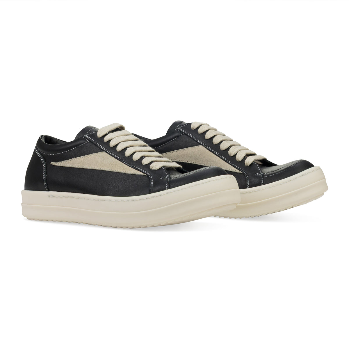 Black Leather Vintage Sneakers