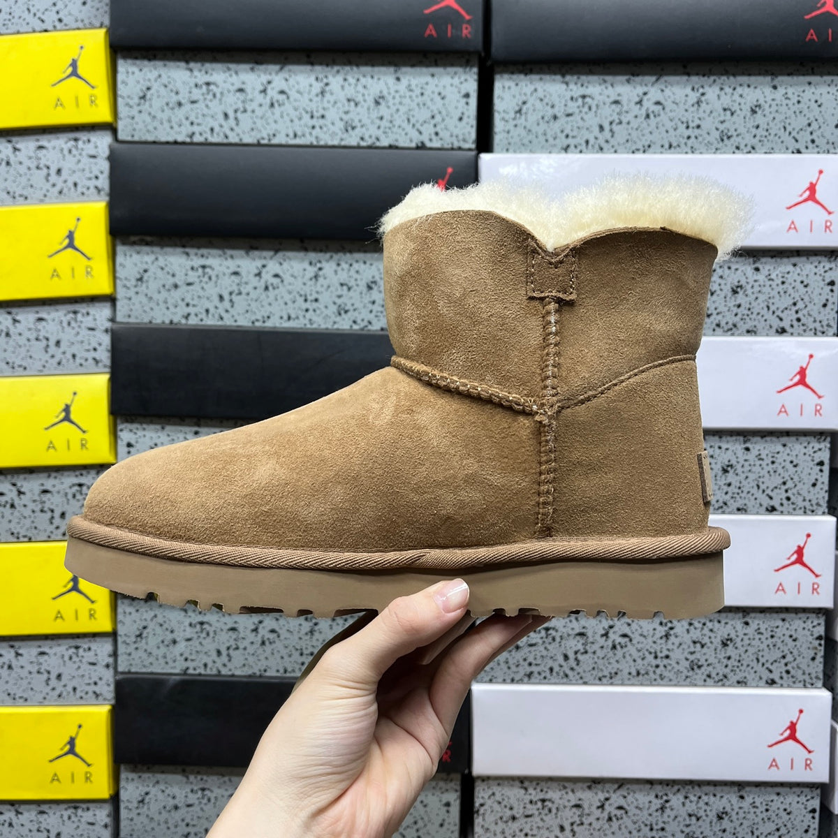 UGG Mini Bailey Button II Boot – Chestnut