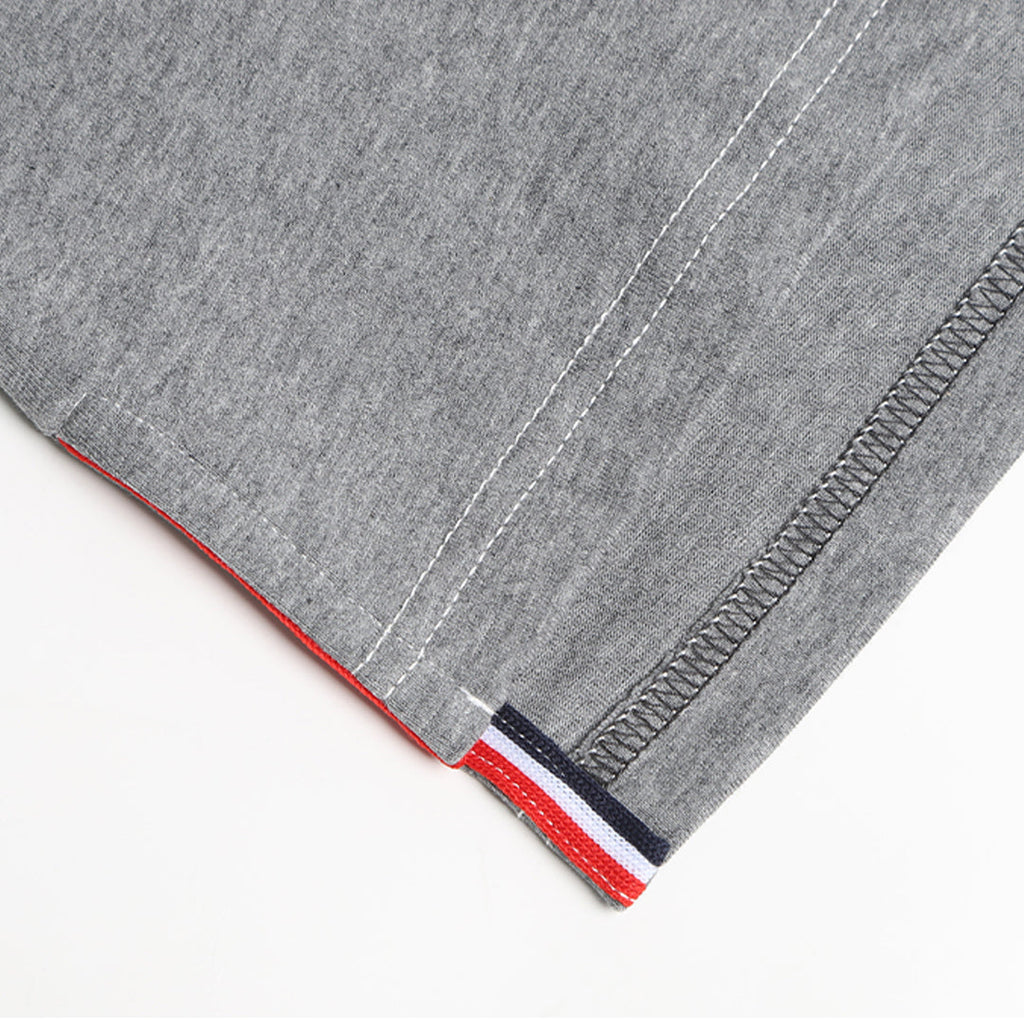 Classic Four-Bar T-Shirt with Button Side Vents - Premium Cotton | Thom Browne