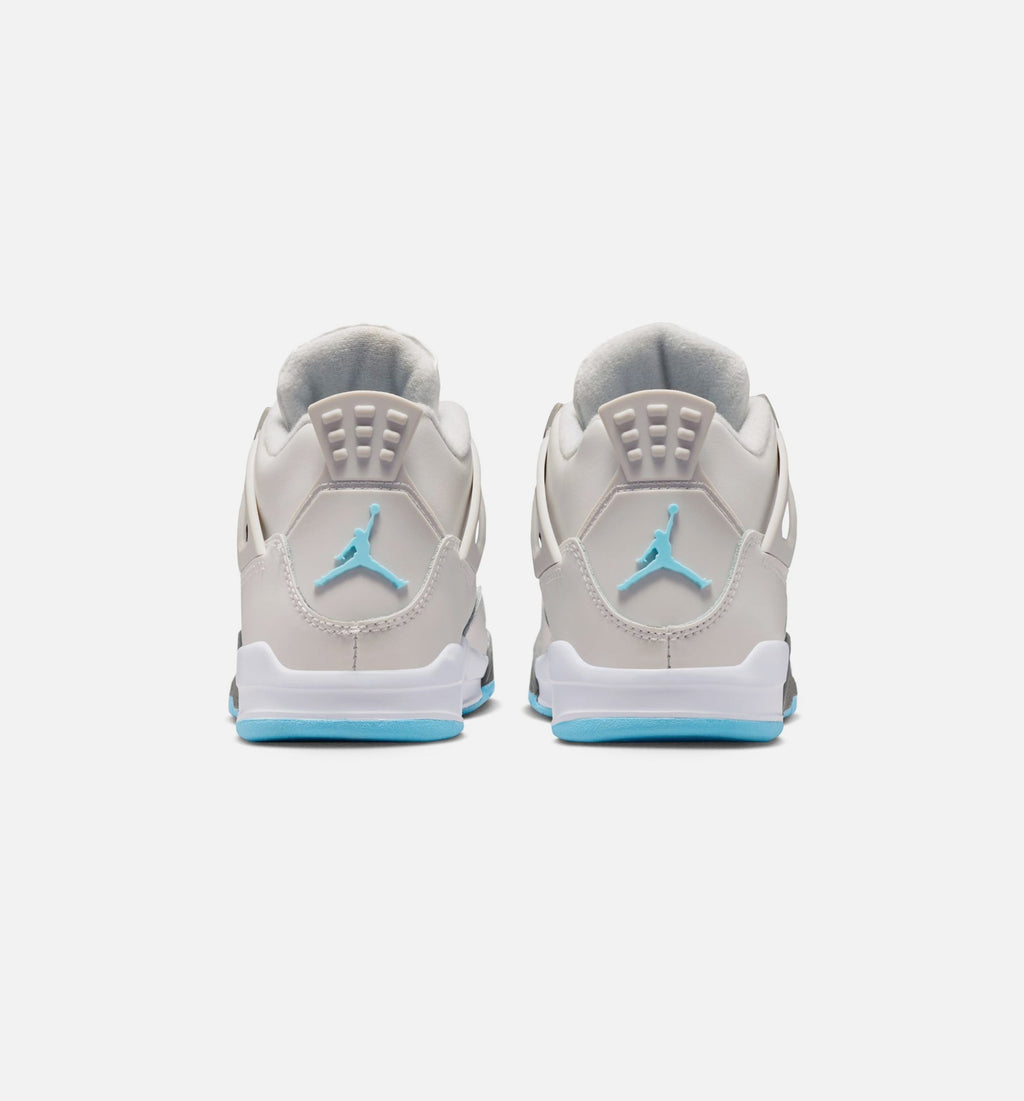 Air Jordan 4 Retro Blue Chill Preschool Lifestyle Shoe – Photon Dust/Blue Chill/Flat Pewter/White/Blue Tint