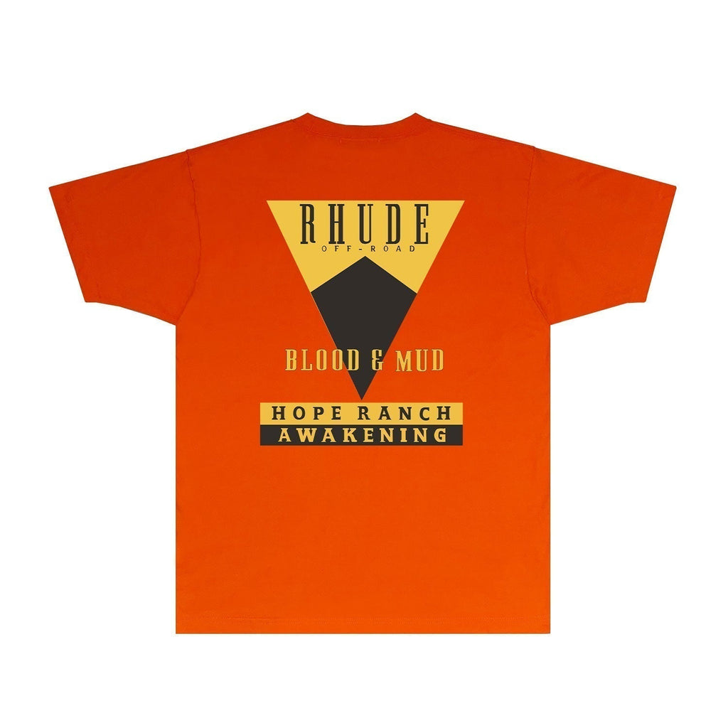 Rhude T-shirts Printed Trendy Pure Cotton