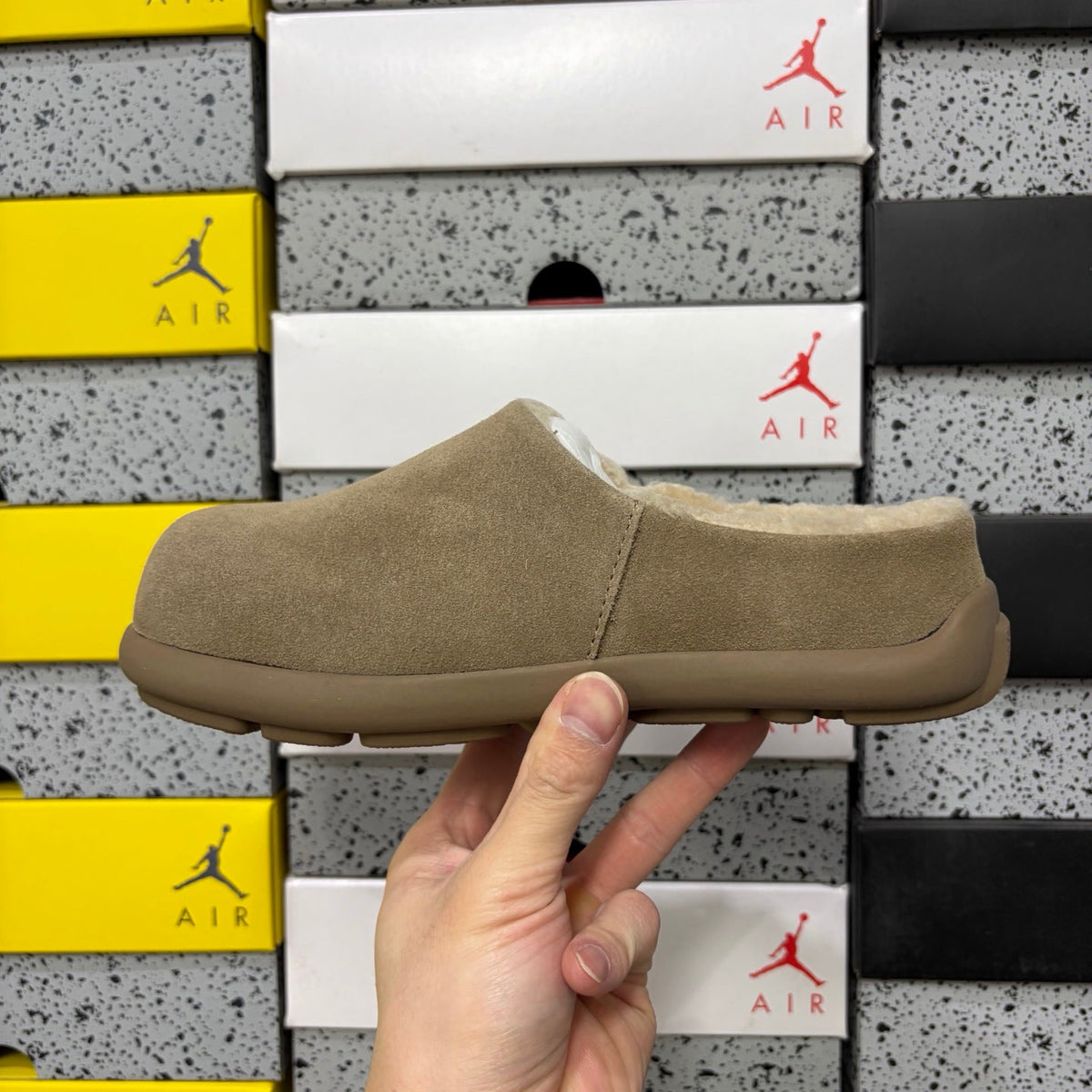 UGG Eversheepskin Mule – Women’s Slip-On Suede Clog with Sheepskin Lining in Almond
